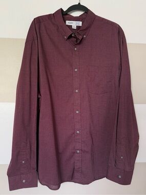 Old Navy Mens Red Wine Button Down Shirt Extra Extra Large NWT